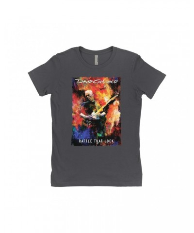 David Gilmour Ladies' Boyfriend T-Shirt | Rattle That Lock Album Poster Shirt $10.73 Shirts