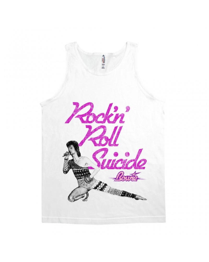 David Bowie Unisex Tank Top | Rock N' Roll Suicide Distressed Shirt $10.98 Shirts