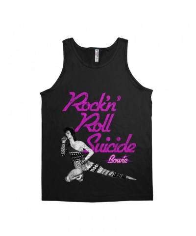 David Bowie Unisex Tank Top | Rock N' Roll Suicide Distressed Shirt $10.98 Shirts