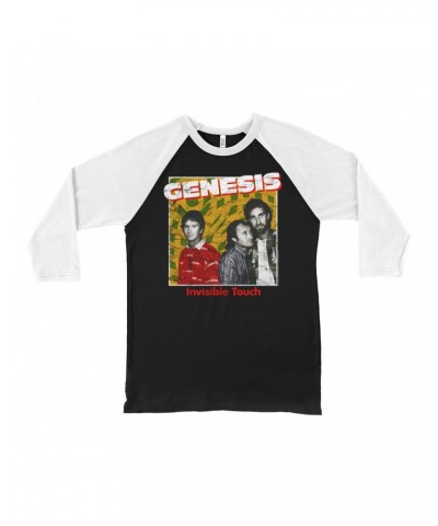 Genesis 3/4 Sleeve Baseball Tee | Invisible Touch Throwback Poster Distressed Shirt $14.38 Shirts