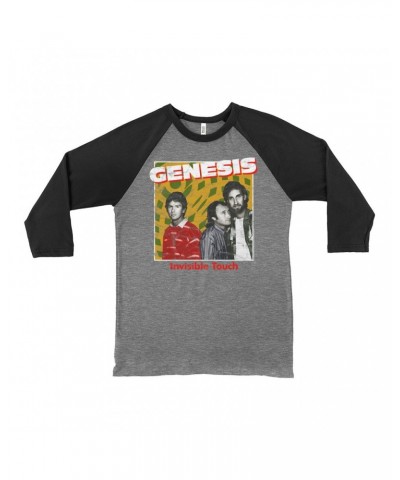 Genesis 3/4 Sleeve Baseball Tee | Invisible Touch Throwback Poster Distressed Shirt $14.38 Shirts