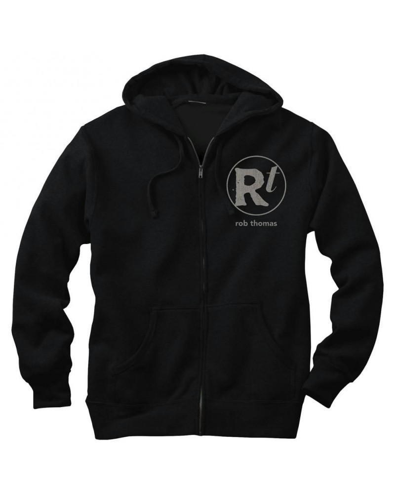 Rob Thomas Black RT Logo Zip Hoodie $19.48 Sweatshirts