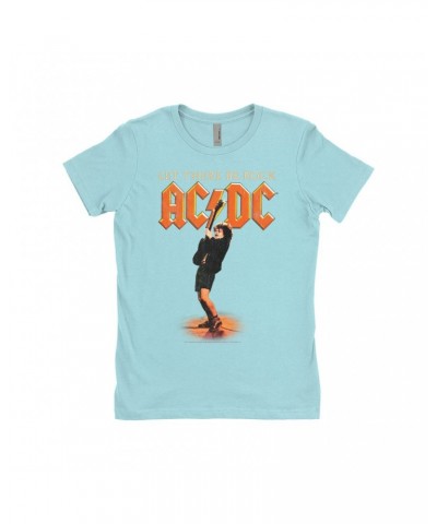 AC/DC Ladies' Boyfriend T-Shirt | Let There Be Rock Album Image Distressed Shirt $9.98 Shirts