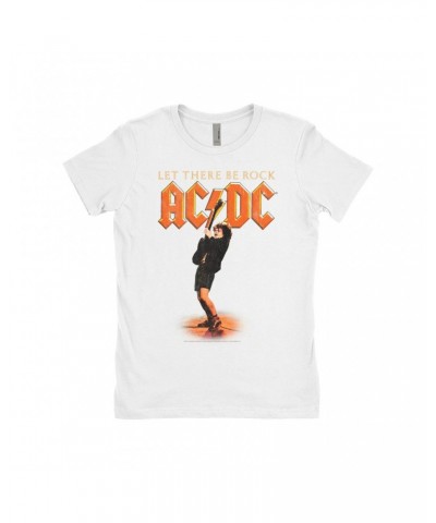 AC/DC Ladies' Boyfriend T-Shirt | Let There Be Rock Album Image Distressed Shirt $9.98 Shirts