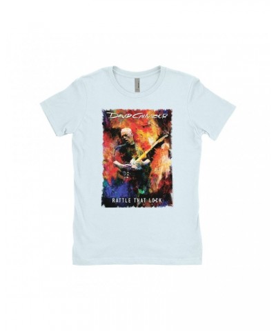 David Gilmour Ladies' Boyfriend T-Shirt | Rattle That Lock Album Poster Shirt $10.73 Shirts