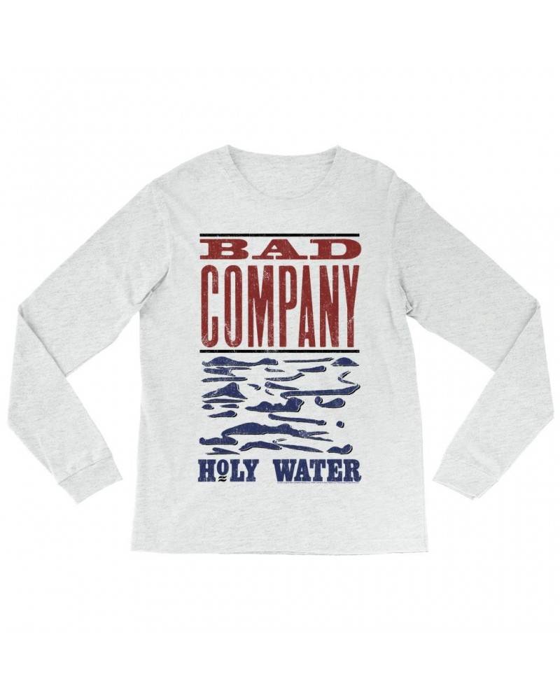 Bad Company Long Sleeve Shirt | Holy Water Red Blue Album Design Shirt $14.08 Shirts