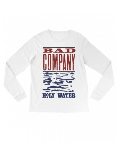 Bad Company Long Sleeve Shirt | Holy Water Red Blue Album Design Shirt $14.08 Shirts