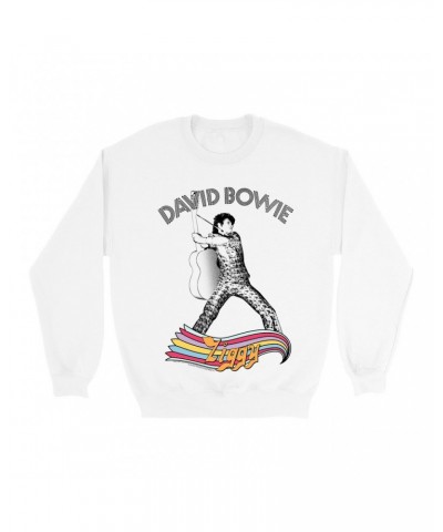 David Bowie Sweatshirt | Ziggy Live Promotion Sweatshirt $15.03 Sweatshirts