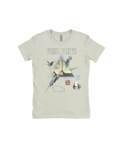 Pink Floyd Ladies' Boyfriend T-Shirt | Album Art Collage Design Shirt $9.73 Shirts