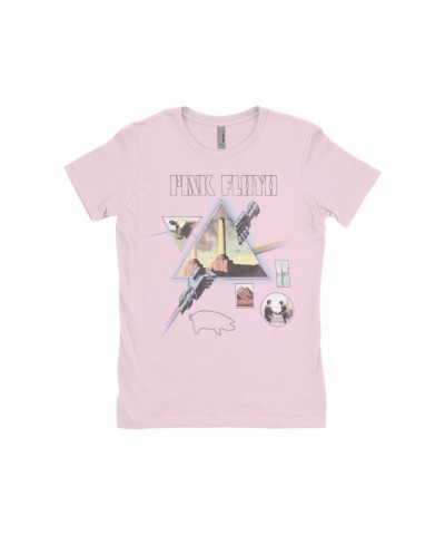 Pink Floyd Ladies' Boyfriend T-Shirt | Album Art Collage Design Shirt $9.73 Shirts