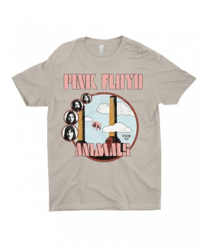 Pink Floyd T-Shirt | Animals '77 Tour Pastel Design Distressed Shirt $8.23 Shirts