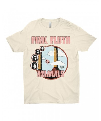 Pink Floyd T-Shirt | Animals '77 Tour Pastel Design Distressed Shirt $8.23 Shirts