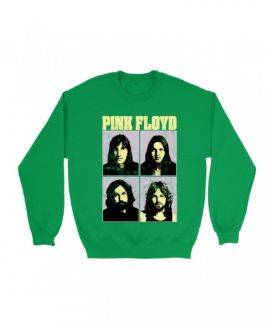 Pink Floyd Bright Colored Sweatshirt | Meddle Group Photo Pastel Image Distressed Sweatshirt $12.23 Sweatshirts