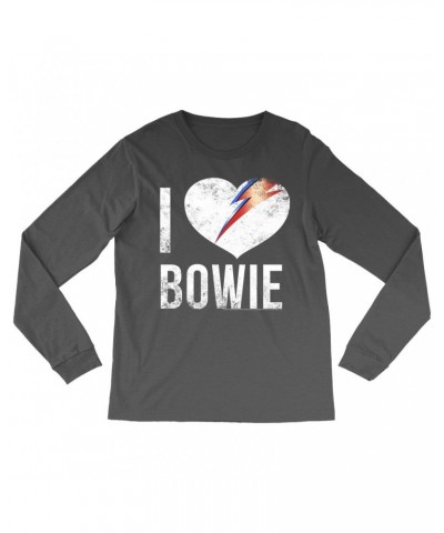 David Bowie Long Sleeve Shirt | I Heart Bowie Distressed Shirt $9.58 Shirts