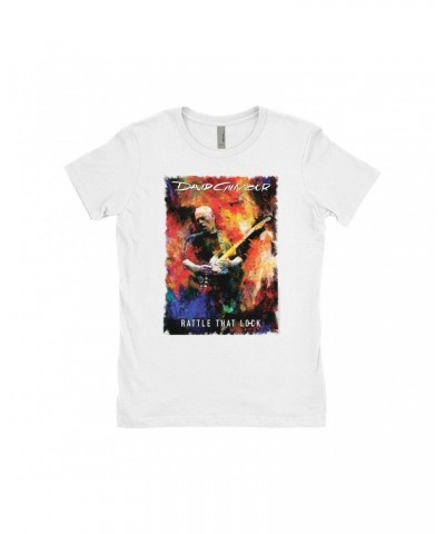 David Gilmour Ladies' Boyfriend T-Shirt | Rattle That Lock Album Poster Shirt $10.73 Shirts