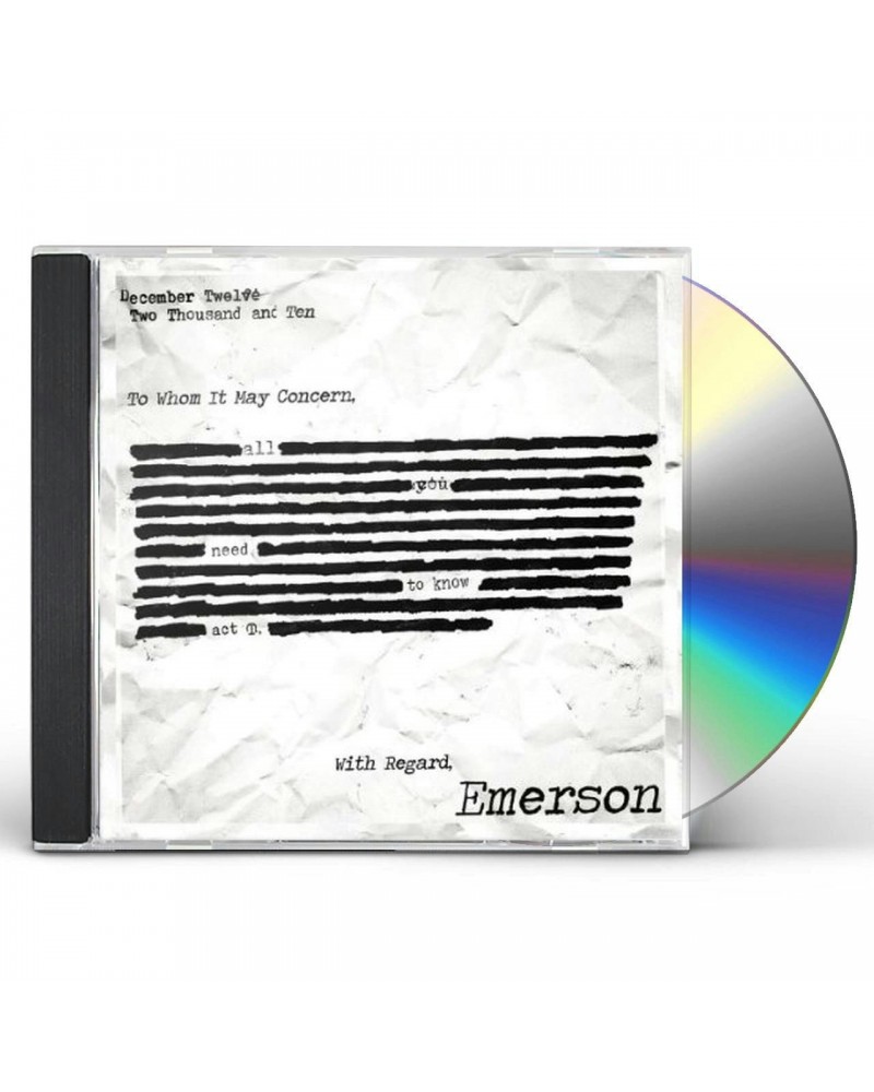 Emerson ALL YOU NEED TO KNOW CD $3.35 CD