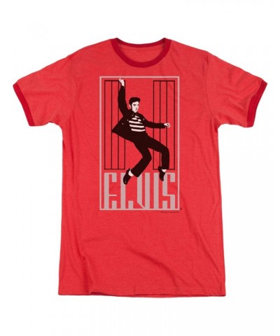 Elvis Presley Shirt | ONE JAILHOUSE Premium Ringer Tee $10.34 Shirts