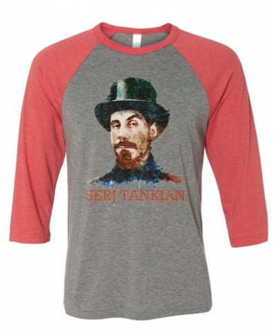 Serj Tankian Women's | Watercolor Portrait | 3/4 Sleeve Baseball Tee $14.40 Shirts