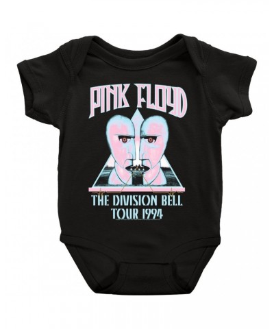 Pink Floyd Baby Short Sleeve Bodysuit | Colorful Division Bell 1994 Tour Design Bodysuit $7.98 Kids