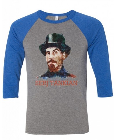 Serj Tankian Women's | Watercolor Portrait | 3/4 Sleeve Baseball Tee $14.40 Shirts