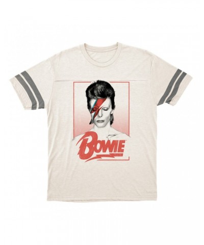 David Bowie T-Shirt | Aladdin Sane Bowie Red Image Football Shirt $14.50 Shirts